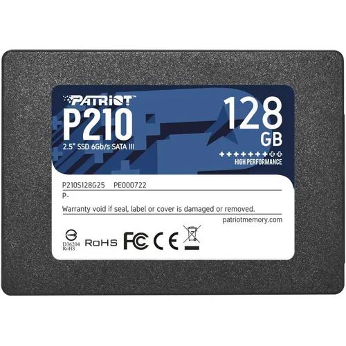 SSD накопитель Patriot P210 P210S128G25 128ГБ, 2.5", SATA III, SATA