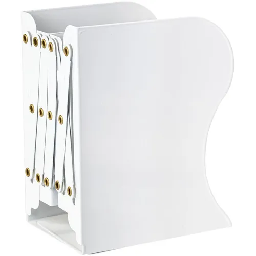 Подставка-ограничитель для книг BRAUBERG 237905, Офис, прямоугольная, 110x200x169мм, металл, белый, картонная коробка