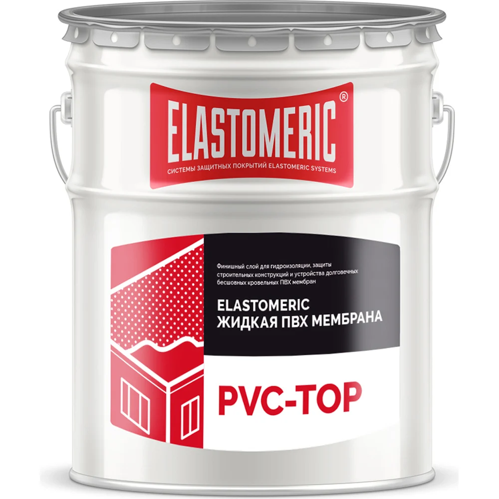 Жидкая пвх-мембрана Elastomeric Systems Elastomeric pvc-top Systems финиш 20 кг, белая 201001