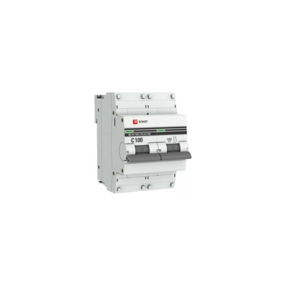 Автоматический выключатель EKF ВА 47-100 PROxima mcb47100-2-100C-pro