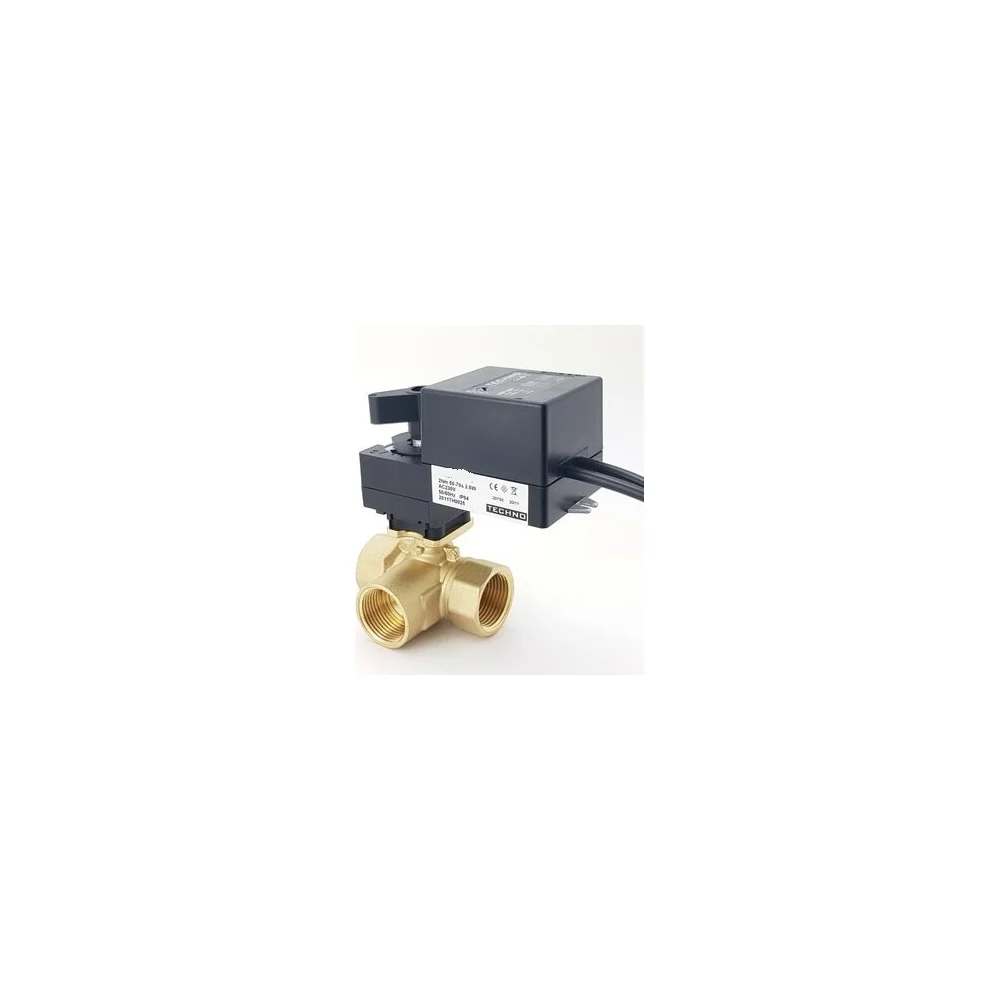 Трехходовой шаровой кран TECHNO HK320-02DF/230V 613202