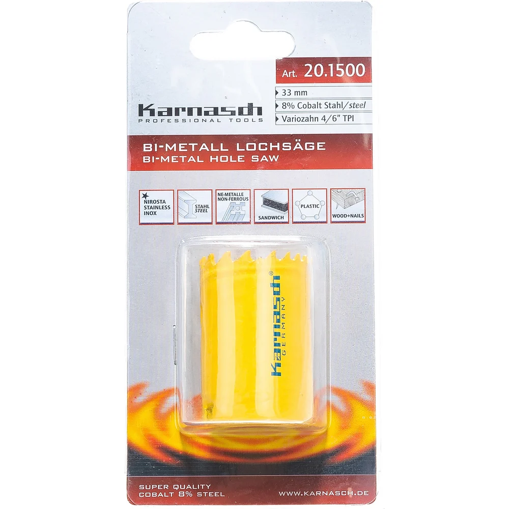 Биметаллическая коронка Karnasch 20.1500-33