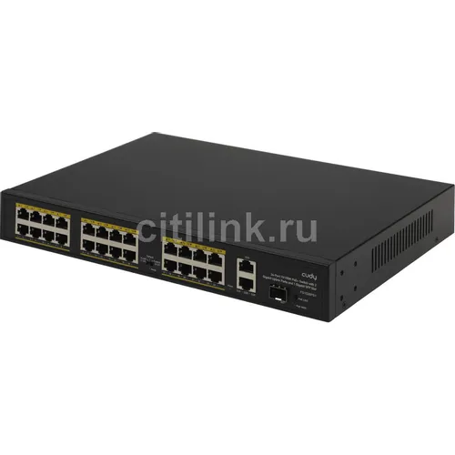 Коммутатор CUDY FS1026PS1, неуправляемый