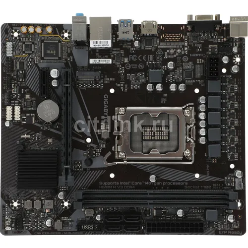 Материнская плата Gigabyte H610M H V3 DDR4, Socket LGA 1700, Intel H610, mATX, Ret