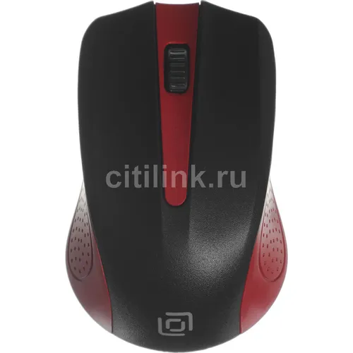 Мышь беспроводная Oklick 485MW, радио, оптическая, USB, 1600dpi, черный и красный [997828]