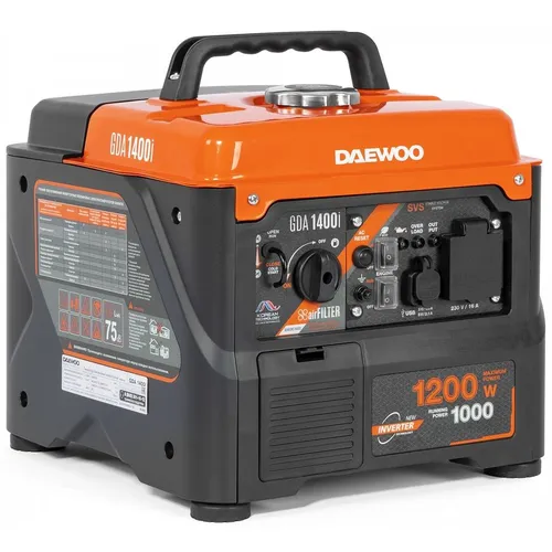 Бензиновый генератор Daewoo GDA 1400i, 220 В, 1.2кВт