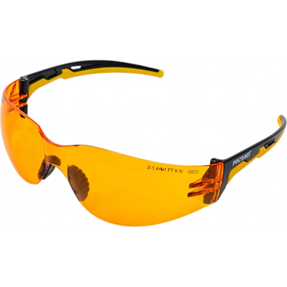 Защитные открытые очки РОСОМЗ о15 hammer active strong glass светло-оранжевые 11550-5