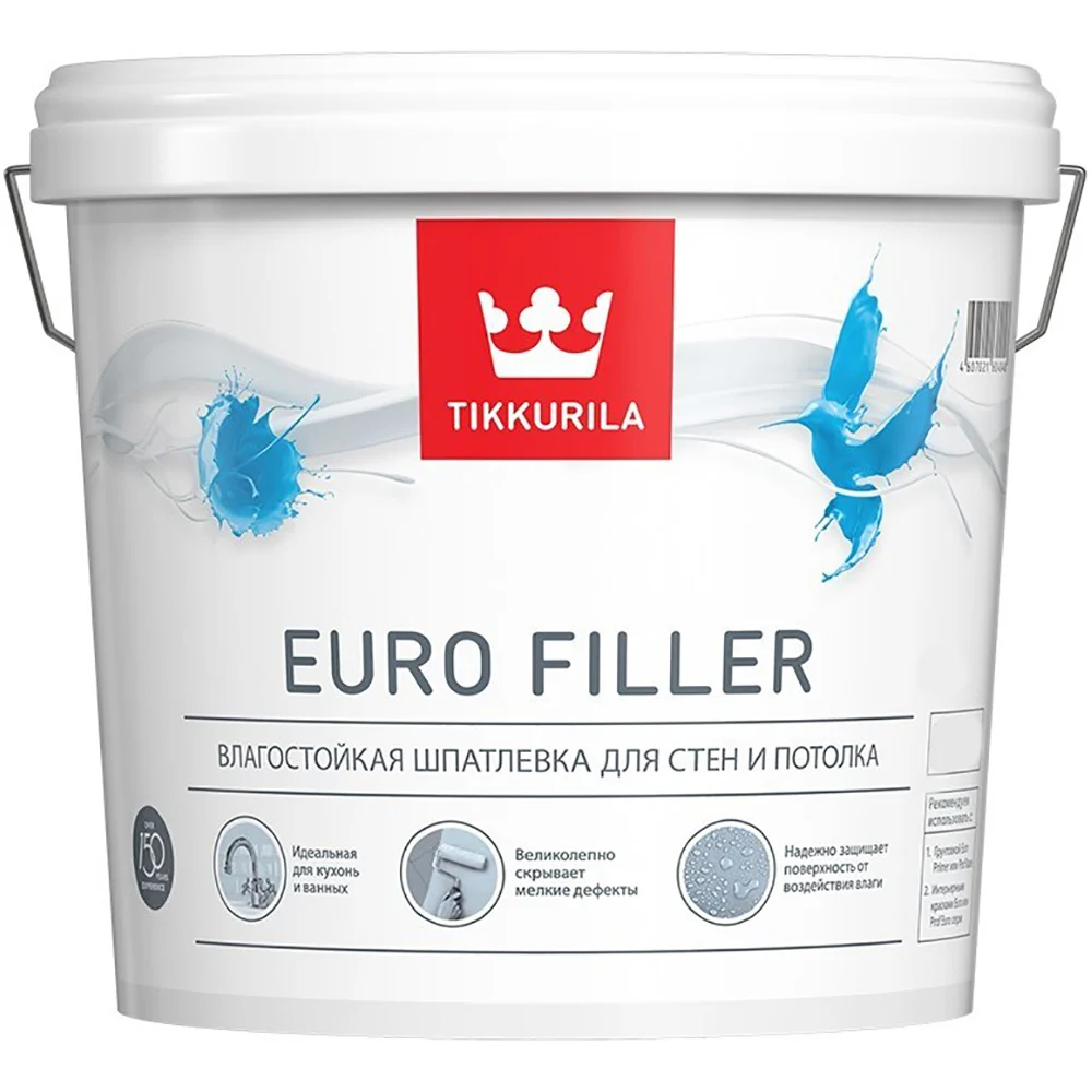 Влагостойкая шпаклевка Tikkurila Евро Филлер 700012221