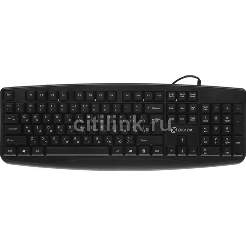 Клавиатура Oklick 105M, проводная, USB, мембранная, черный [1678092]
