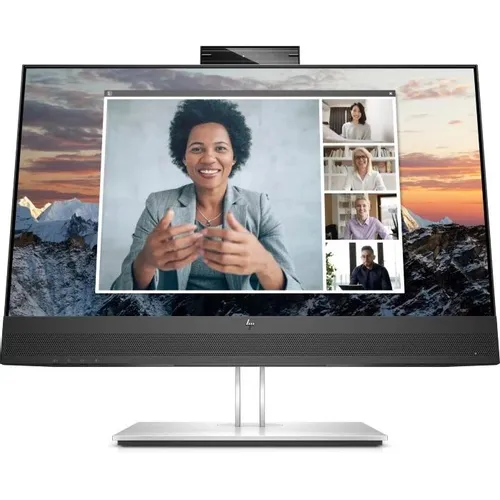 23.8" Монитор HP E24m G4 Conferencing, 1920x1080, IPS, 75Гц, 1хHDMI, 1хDP, черный и серебристый/черный [40z32aa]