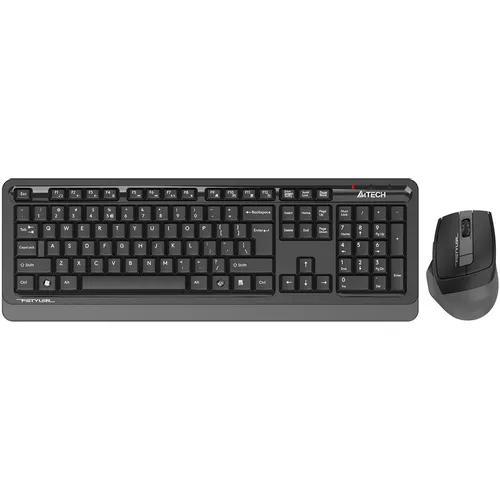 Комплект (клавиатура+мышь) A4TECH Fstyler FG1035, USB, беспроводной, черный [fg1035 grey]