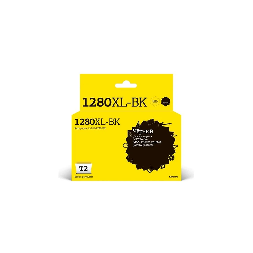 Картридж для Brother MFC-J5910DW J6510DW J6710DW J6910DW T2 IC-B1280XL-BK