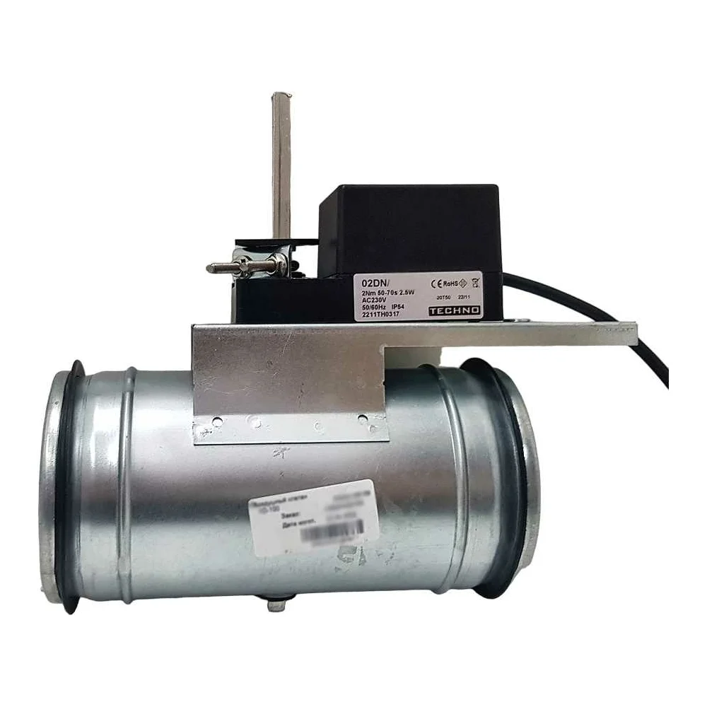Регулирующая круглая заслонка TECHNO TKD100-02DN 550101