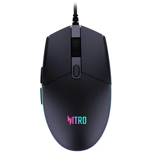 Мышь проводная Acer Nitro OMW400, игровая, оптическая, USB, 6400dpi, черный [zl.mceee.02u]