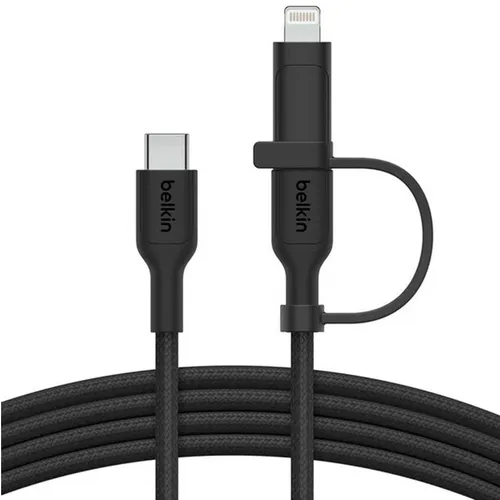 Кабель Belkin CAC003hq1.5MBK, Lightning (m) - USB Type-C (m), 1.5м, MFI, черный