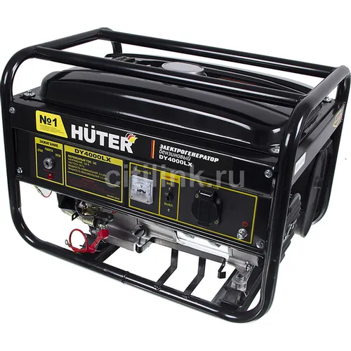 Бензиновый генератор Huter DY4000LX, 220/12 В, 3.3кВт [64/1/22]