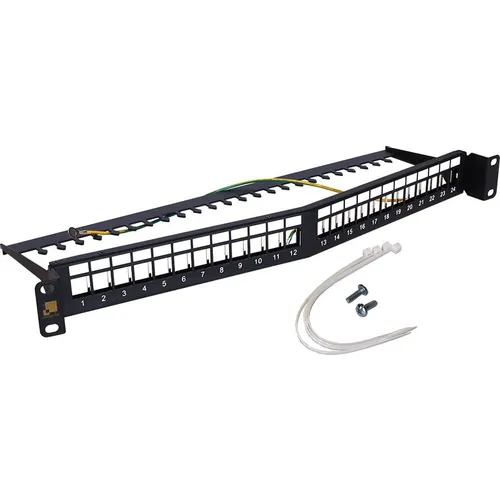 Патч-панель наборная Lanmaster LAN-PPAR24OK-STP 19" 1U 24xRJ45 STP