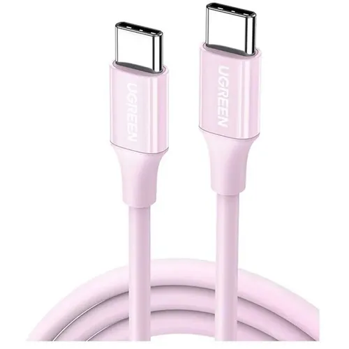 Кабель UGREEN USB Type-C (m) - USB Type-C (m), 1м, 3A, розовый [65124]