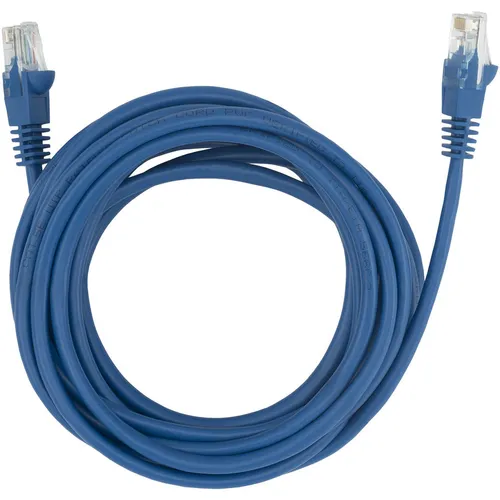 Патч-корд Buro литой (molded), UTP, кат.5E, 5м, 4 пары, 26AWG, алюминий омедненный, многожильный, синий