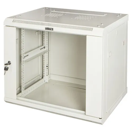 Шкаф коммутационный LanMaster TWT-CBWPG-6U-6X6-GY настенный, стеклянная передняя дверь, 6U, 600x368x600 мм