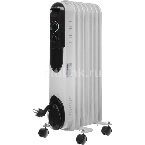 Масляный радиатор Neoclima NC 9307, с терморегулятором, 1500Вт, 7 секций, 3 режима, белый