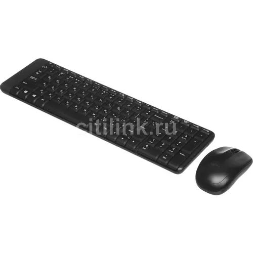 Комплект (клавиатура+мышь) Logitech MK220, USB, беспроводной, с гравировкой, черный [920-003236]