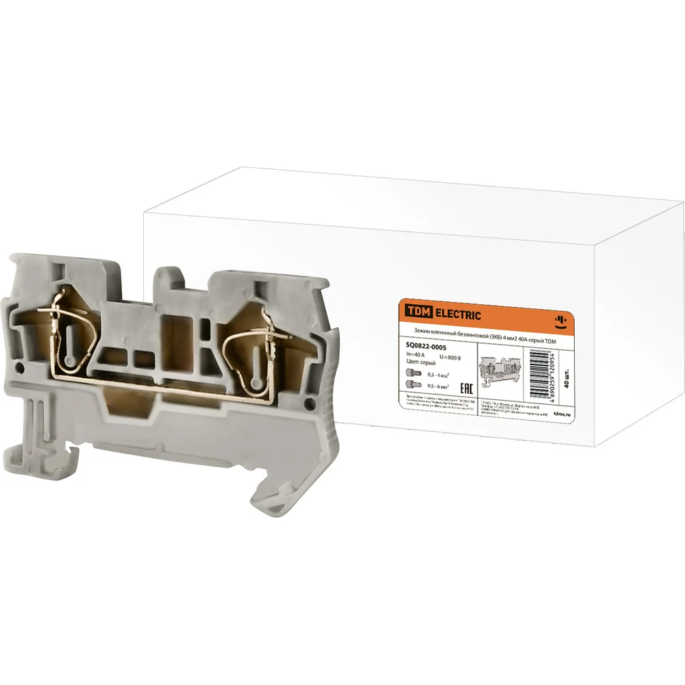 Клеммный безвинтовой зажим TDM ELECTRIC ЗКБ SQ0822-0005