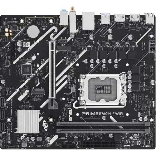 Материнская плата ASUS PRIME B760M-F WIFI, Socket LGA 1700, Intel B760, mATX, Ret