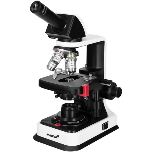 Микроскоп LEVENHUK 450M, световой/оптический/биологический, 40-1000x, на 4 объектива, белый/черный [84461]