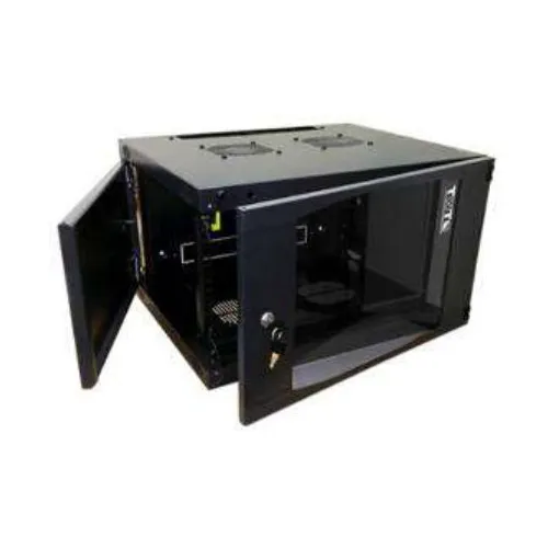 Шкаф коммутационный LanMaster Next TWT-CBWNG-9U-6X4-BK настенный, стеклянная передняя дверь, 9U, 550x494x450 мм
