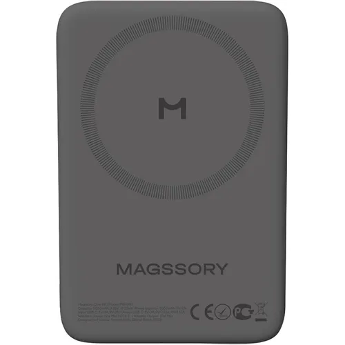 Внешний аккумулятор (Power Bank) MAGSSORY PBN003m, 5000мAч, серый