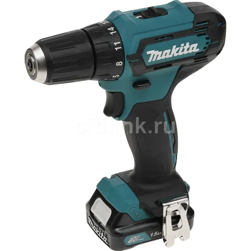 Дрель-шуруповерт Makita DF333DYX14, 1.5Ач, с двумя аккумуляторами