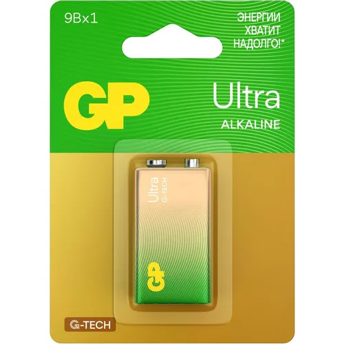 9V Батарейка GP Ultra Alkaline 1604AUA21-5CRSBC1, 1 шт.