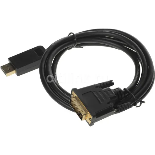 Кабель Display Port DisplayPort (m) - DVI (m), GOLD , 2м, черный