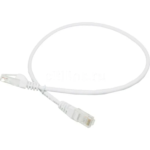 Патч-корд LanMaster вилка RJ-45, вилка RJ-45, кат.5E, LSZH, 0.5м, белый [lan-pc45/u5e-0.5-wh]