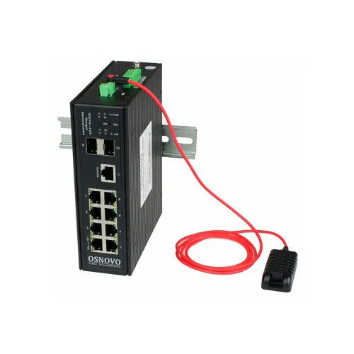 Коммутатор OSNOVO SW-80802/I(Port 90W, 300W), неуправляемый