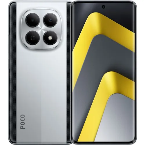 6.77" Смартфон Xiaomi Poco M8 5G 8/512Gb, NFC, AMOLED, 120Гц, 5520мAч, серебристый