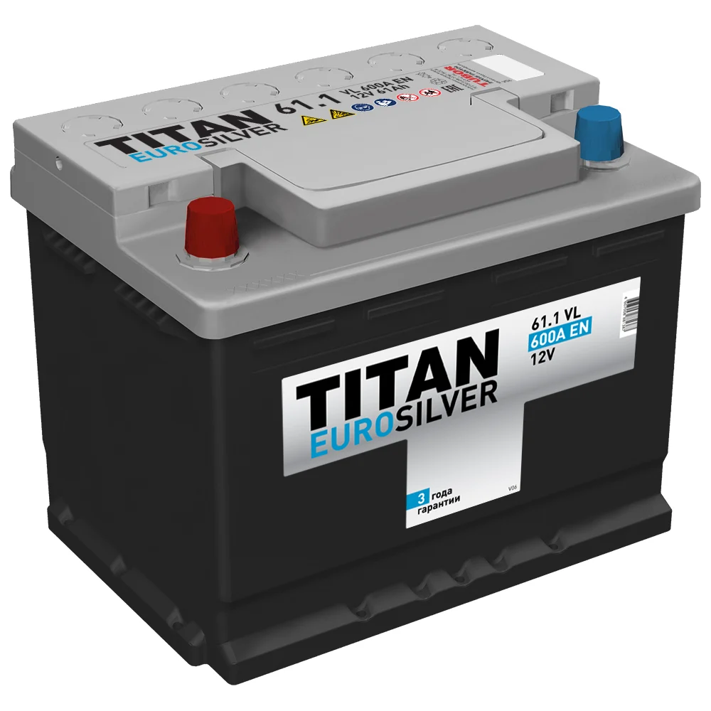 Аккумулятор TITAN EUROSILVER 61.1 VL 4607008881387