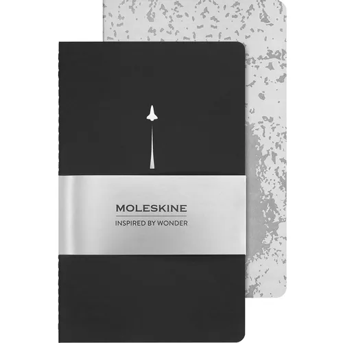 Блокнот Moleskine Cahier, 120стр, без разлиновки, мягкая обложка, серебристый [skcahlp7063s2]