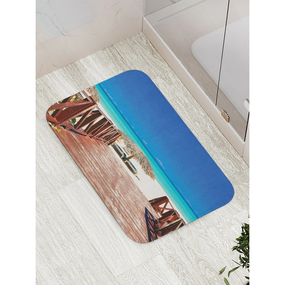 Противоскользящий коврик для ванной, сауны, бассейна JOYARTY Прибытие на пляж bath_16124