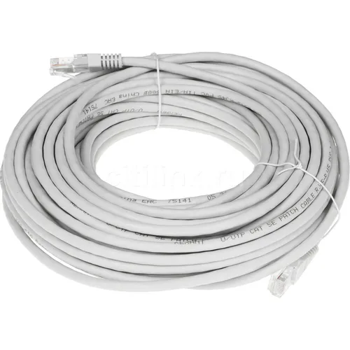 Патч-корд REXANT вилка RJ-45, вилка RJ-45, кат.5E, ПВХ, 20м, серый [18-1011]