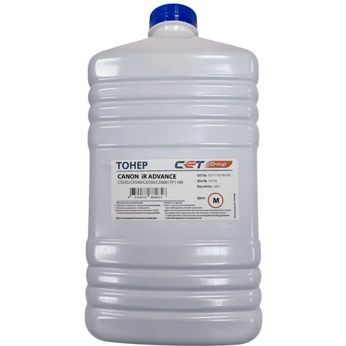 Тонер CET TF11M C-EXV51, для CANON iR ADVANCE C5535/C5540/C5550/C5560, пурпурный, 500грамм, бутылка