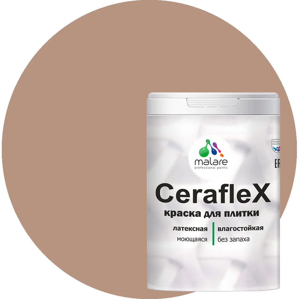 Латексная краска для кафельной и керамической плитки MALARE Ceraflex 2036774683611