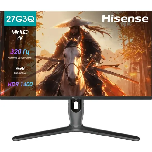 27" Монитор Hisense 27G7Q PRO, 3840x2160, IPS, 160Гц, 2хHDMI, 1хDP, светло-серый и черный