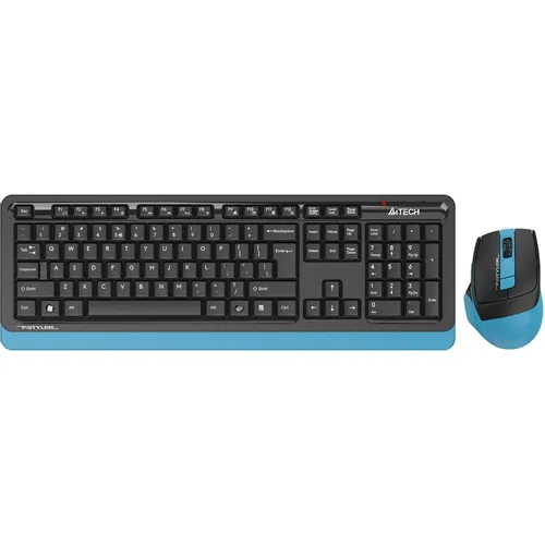 Комплект (клавиатура+мышь) A4TECH Fstyler FG1035, USB, беспроводной, черный [fg1035 navy blue]
