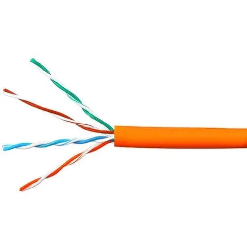 Кабель CABLEXPERT UPC-5051E-LSZH-4-CU/100 FTP, кат.5E, 100м, 4 пары, 24AWG, 0.51мм, медь, многожильный, оранжевый