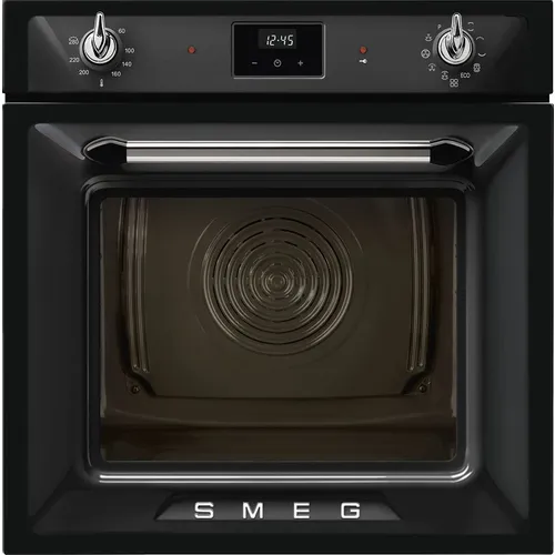 Духовой шкаф электрический SMEG Victoria SOP6900TN, 68л, дверца с 4 стеклами, черный/нержавеющая сталь