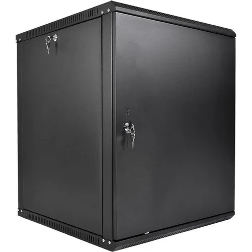 Шкаф коммутационный ЦМО ШРН-Эконом ШРН-Э-18.500.1-9005 настенный, металлическая передняя дверь, 18U, 600x878x520 мм