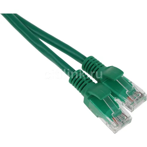 Патч-корд PREMIER PP12-0.5M/G литой (molded), UTP, кат.5E, 0.5м, 4 пары, 26AWG, алюминий омедненный, многожильный, зеленый
