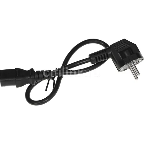 Шнур питания Lanmaster (LAN-PP13/SHA-0.5-BK) C13-Schuko проводник.:3x0.75мм2 0.5м 220В 10А черный